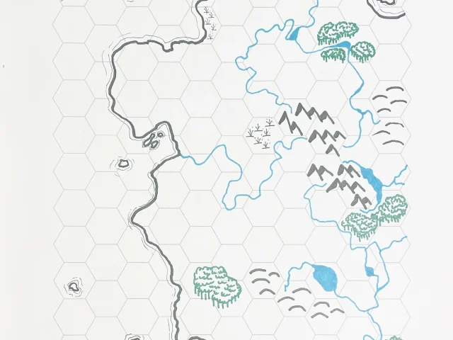 Drawing my own hexcrawl map for Shadowdark